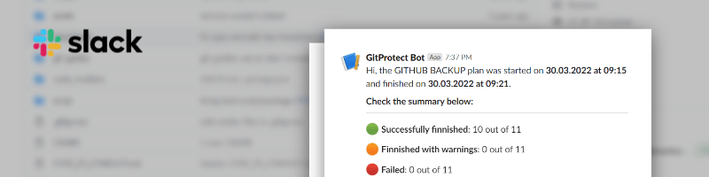 GitProtect.io Slack notifications