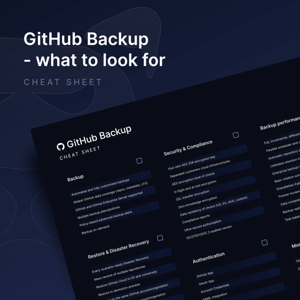 GitHub Backup Cheat Sheet