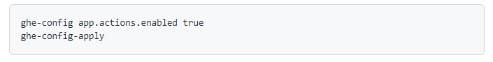 How to enable GitHub Actions on the replacement appliance