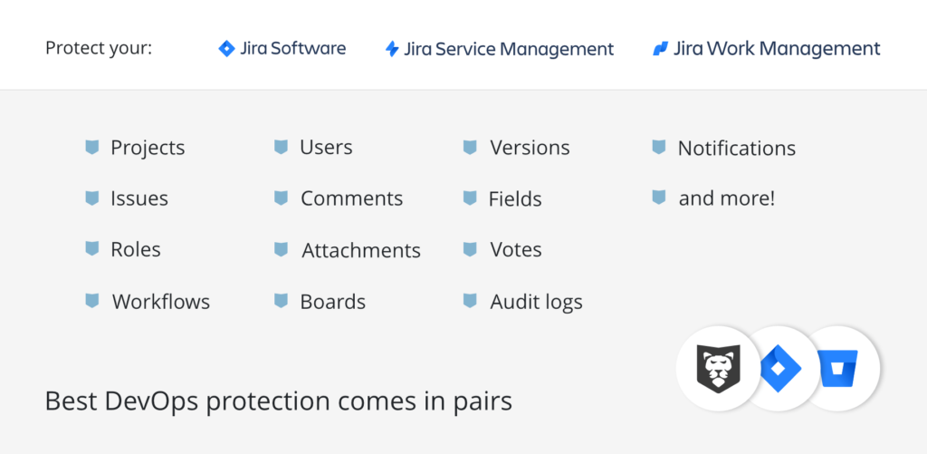Jira backup metadata coverage with GitProtect DevOps backup