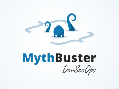 The Logo of Myth Buster Dev Sec Ops, an octopus sticking out of the water