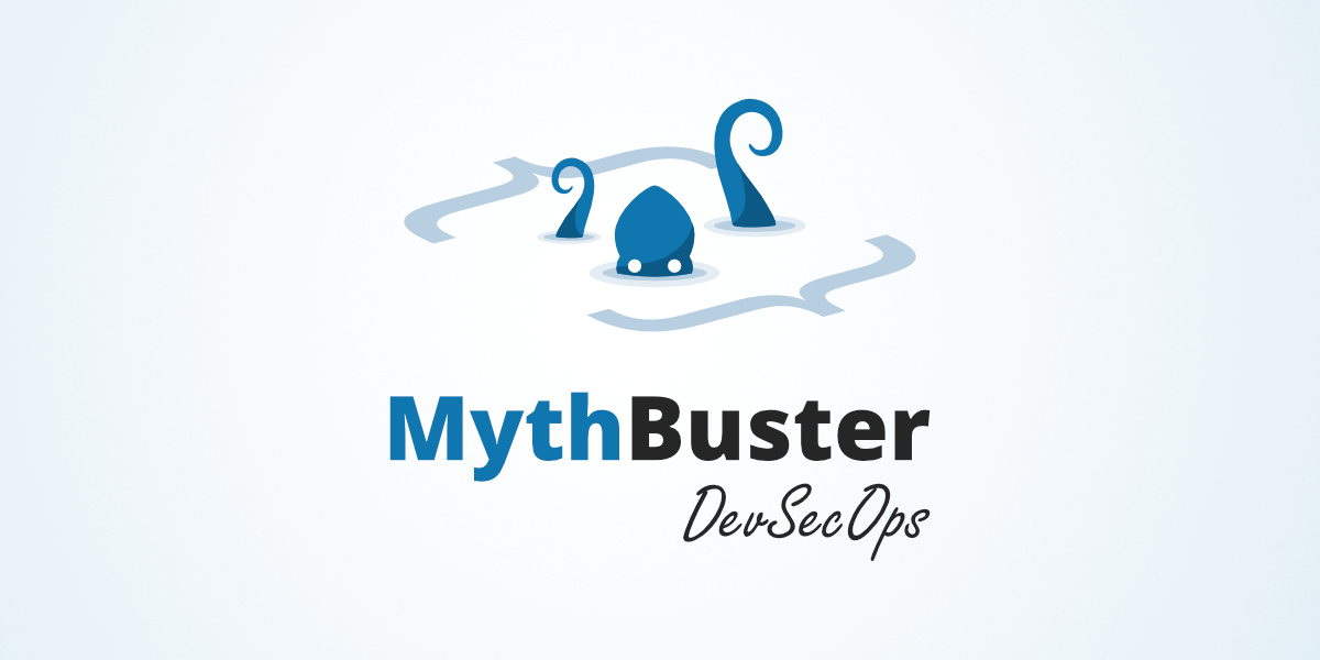 The Logo of Myth Buster Dev Sec Ops, an octopus sticking out of the water
