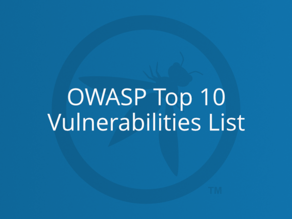 A featured image for the article. It has OWASP's logo on it and says: OWASP Top 10 Vulnerabilities List