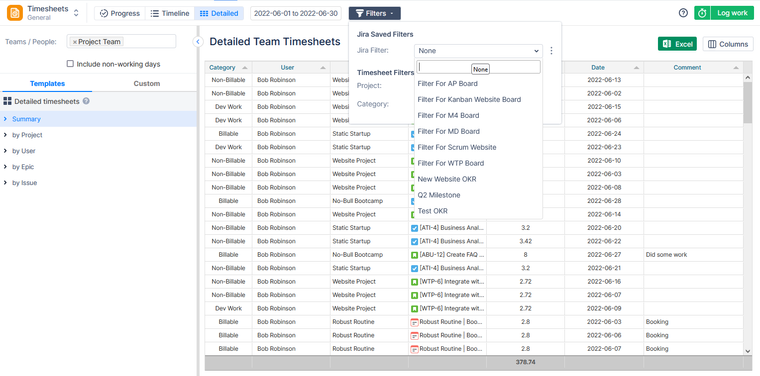 ActivityTimeline’s Detailed Team Timesheets