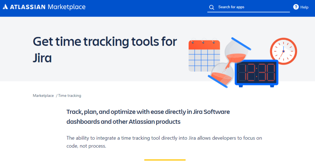 Atlassian Marketplace Time Tracking Apps Page