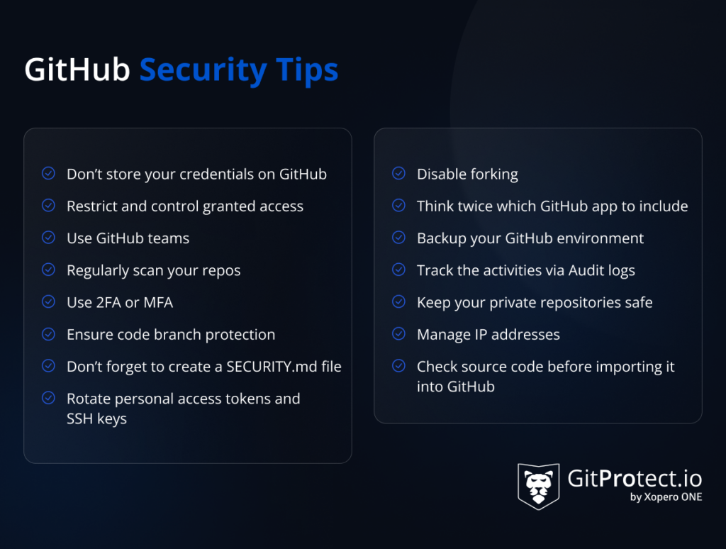 GitHub security tips