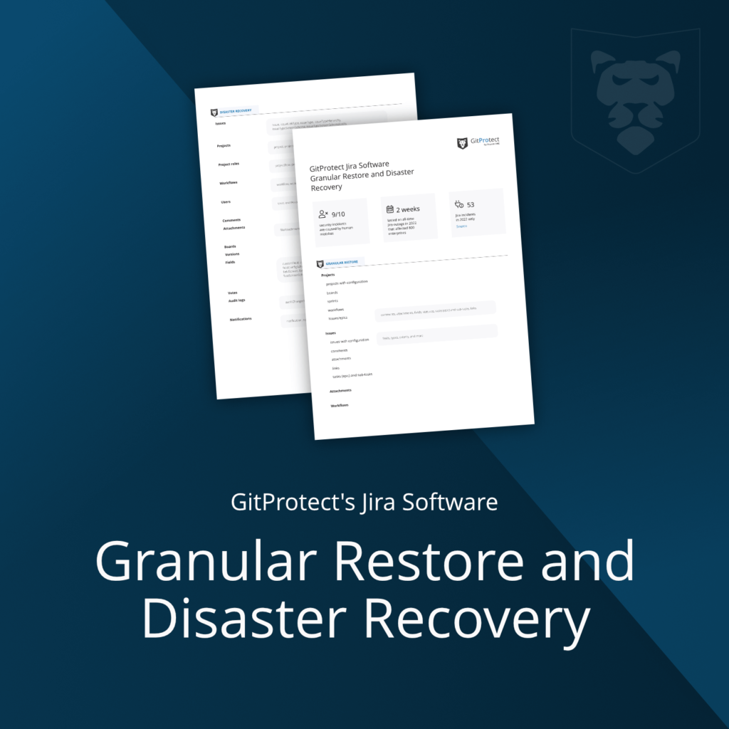 Granular restore for Jira