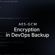 AES GCM encryption in devOps backup