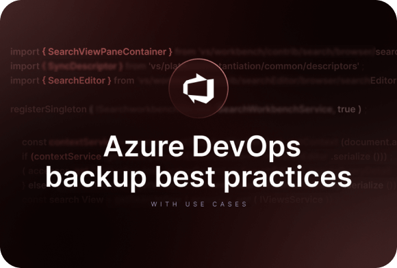 Azure DevOps backup best practices