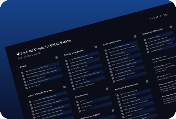 GitLab Backup Cheat Sheet