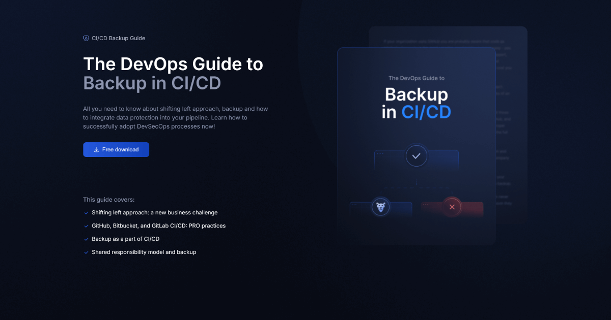Backup in CI/CD Guide | GitProtect.io